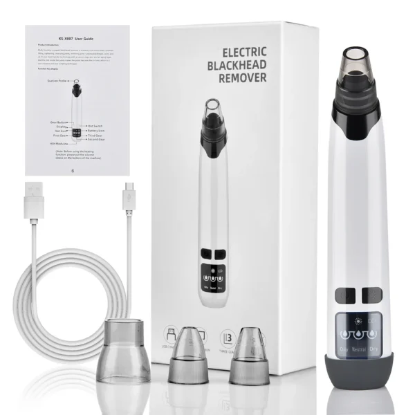 Beauty Electric Blackhead Remover Facial Cleaner Black Point Vacuum Suction Black Head Dots Remover Extractor Skin Care Tools - Image 4