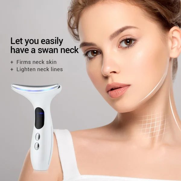EMS Microcurrent Face Neck Beauty Device LED Photon Firming Rejuvenating Anti Wrinkle Thin Double Chin Skin Care Facial Massage - Image 4