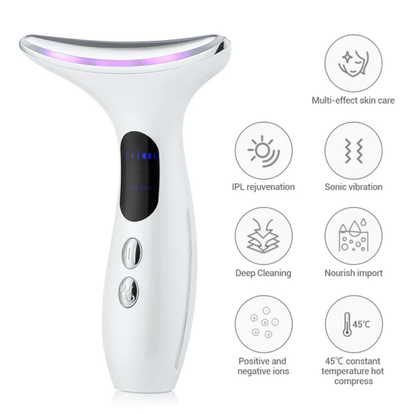 EMS Microcurrent Face Neck Beauty Device LED Photon Firming Rejuvenating Anti Wrinkle Thin Double Chin Skin Care Facial Massage - Image 6