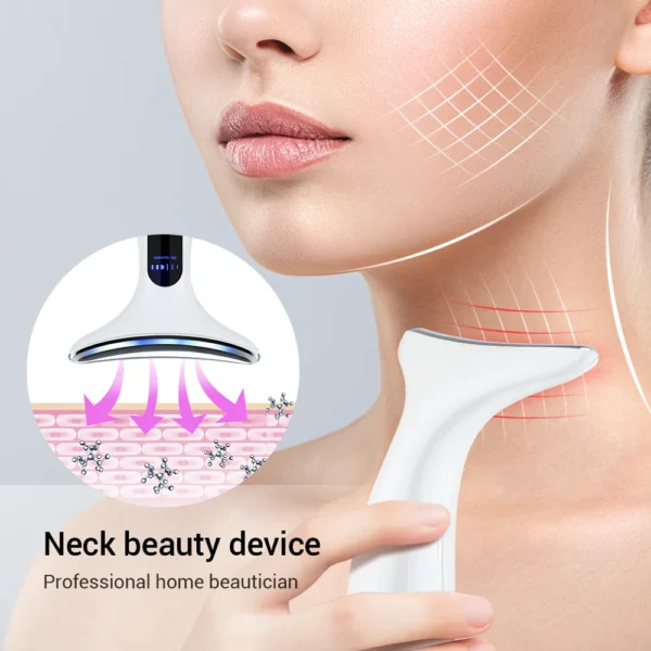 EMS Microcurrent Face Neck Beauty Device LED Photon Firming Rejuvenating Anti Wrinkle Thin Double Chin Skin Care Facial Massage - Image 2